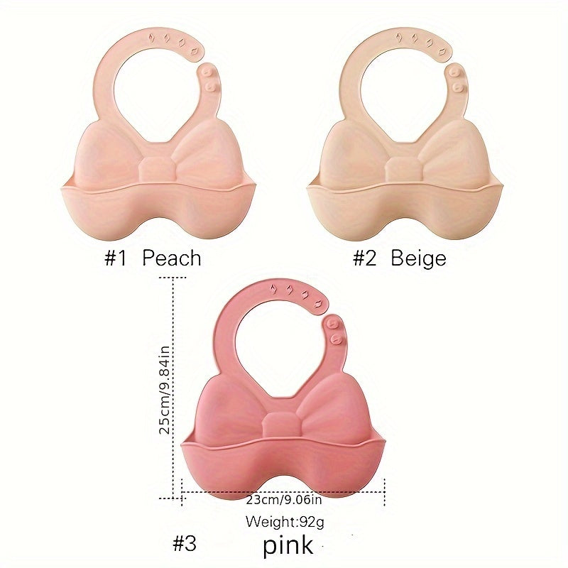 Baby Silicone Bib 3D Butterfly Waterproof Soft Food-Grade BPA-Free Adjustable
