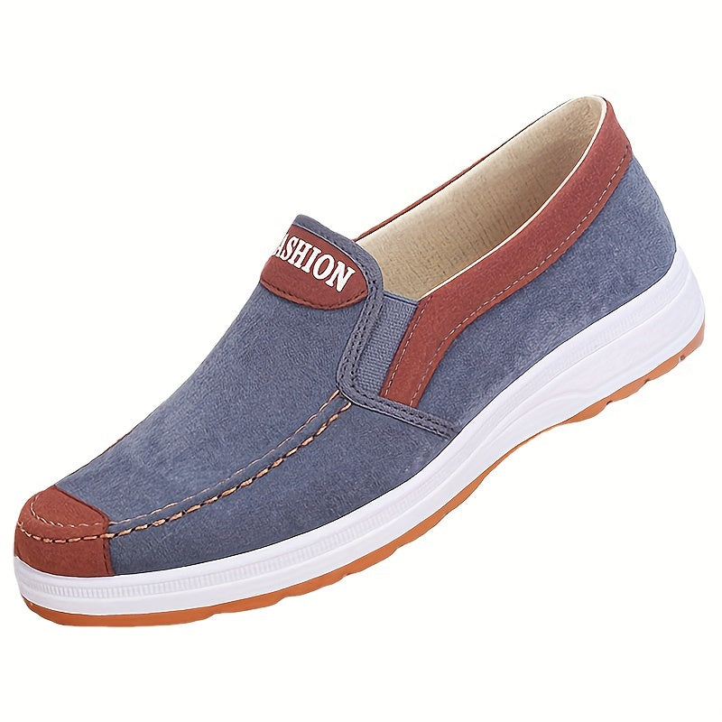 1 juft Erkaklar uchun Moda Tasodifiy Loaferlar, Havo o'tkazuvchi, Yengil va Mustahkam Dizayn, Tashqi Faoliyatlar uchun Ideal.