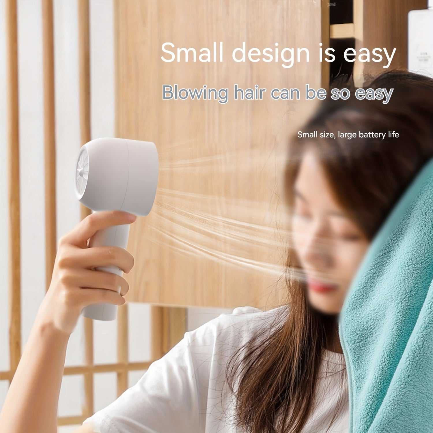 Портативный ручной вентилятор с цифровым дисплеем, турбо-режим высокой скорости, длительным временем работы от батареи