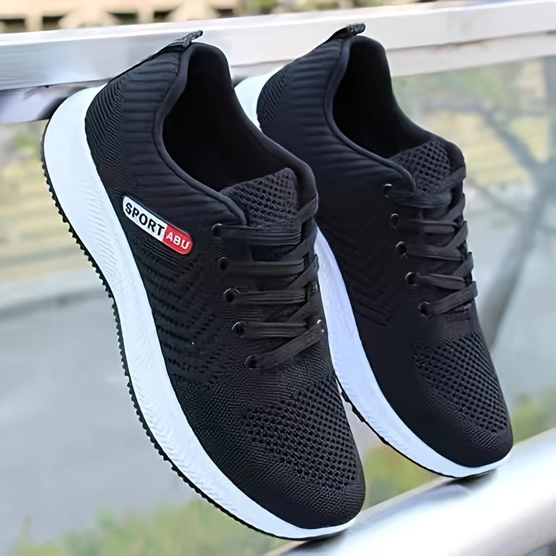 Zapatillas deportivas casuales para hombre, parte superior de tela, suela de PVC, plantilla de PU, punta redonda, cordones, ligeras