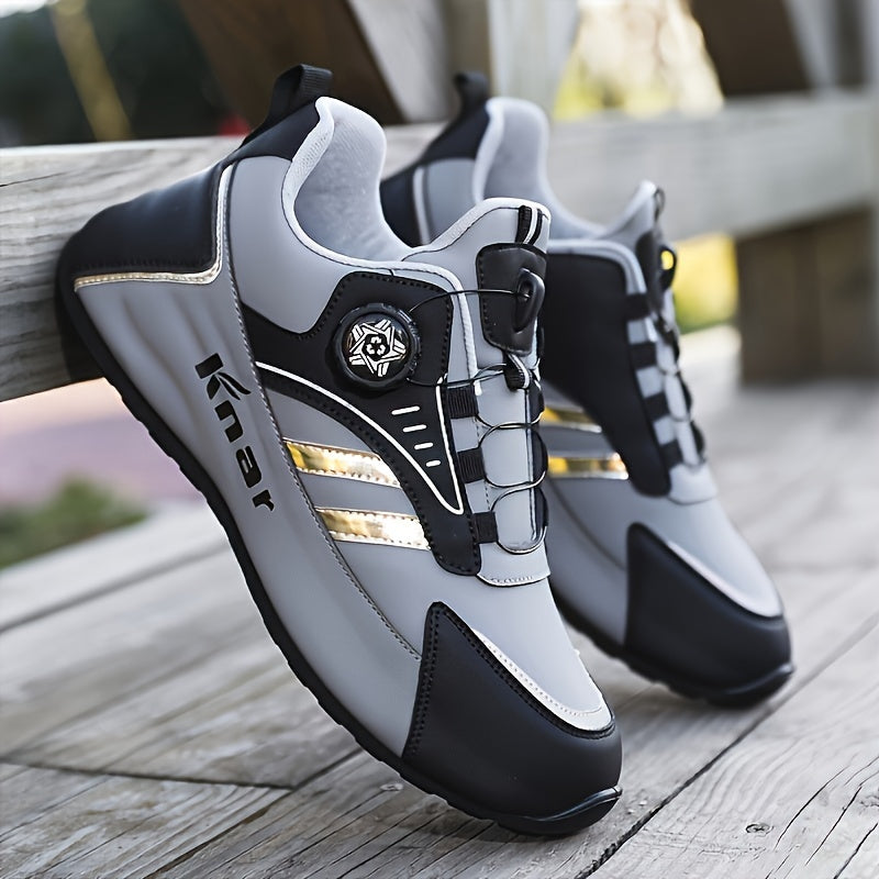 Men's Running Shoes Non-Slip Sneakers with Rotating Buckle Casual Sports