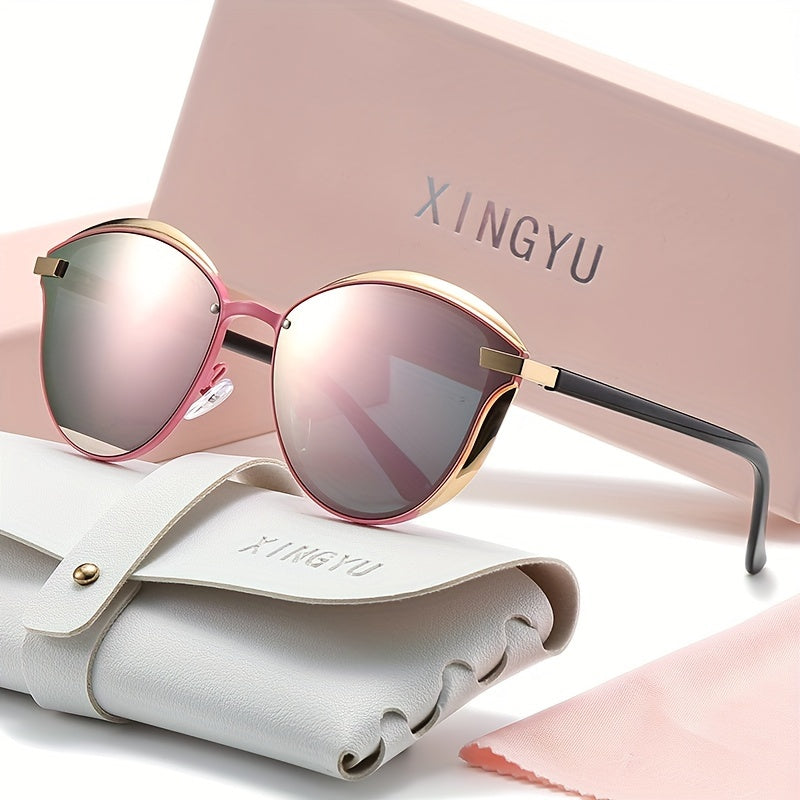 Women's Frameless Sunglasses Set with Gift Box for Outdoor Activities and Driving