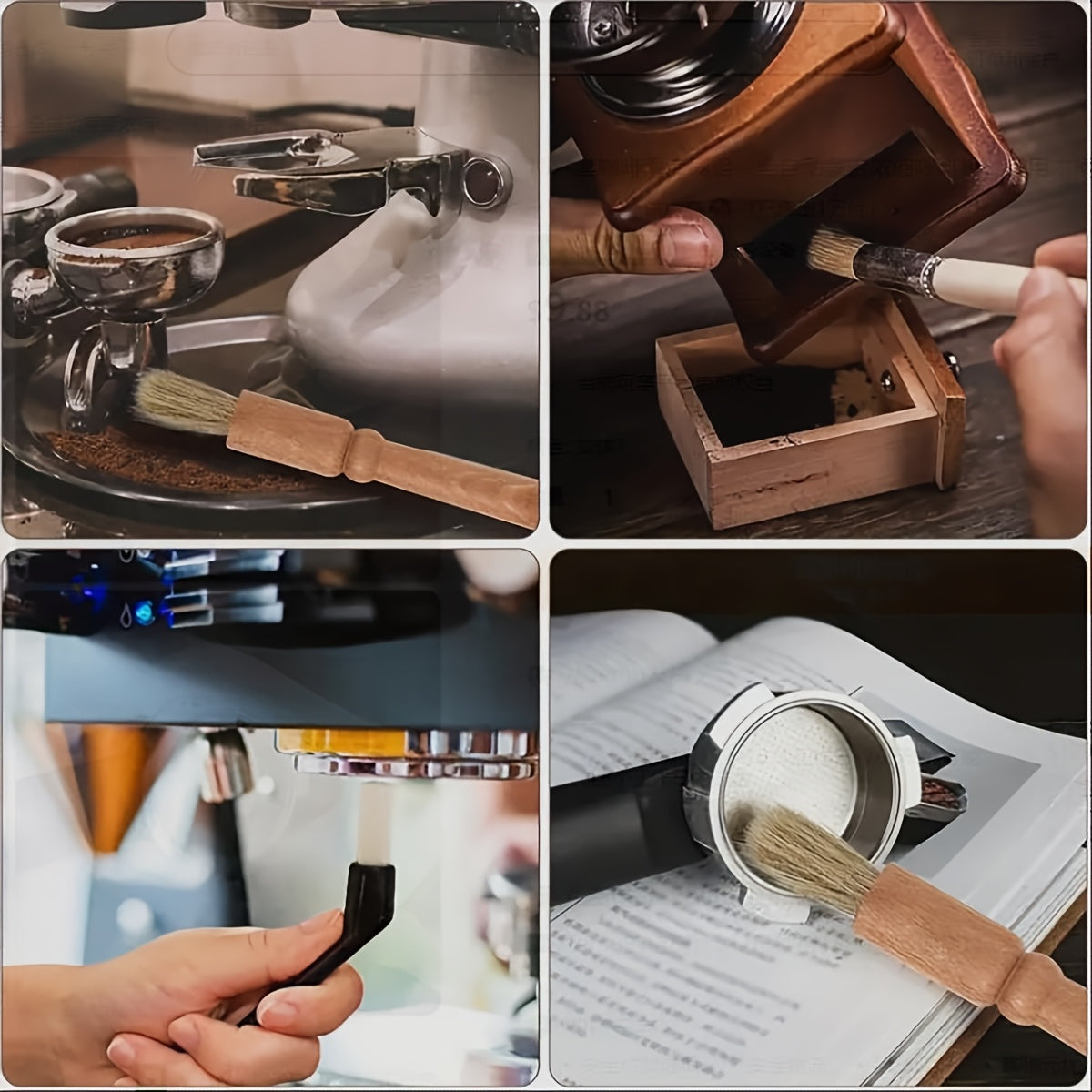 Coffee Machine Cleaning Set with Brushes and Tools for Coffee Grinder and Machine