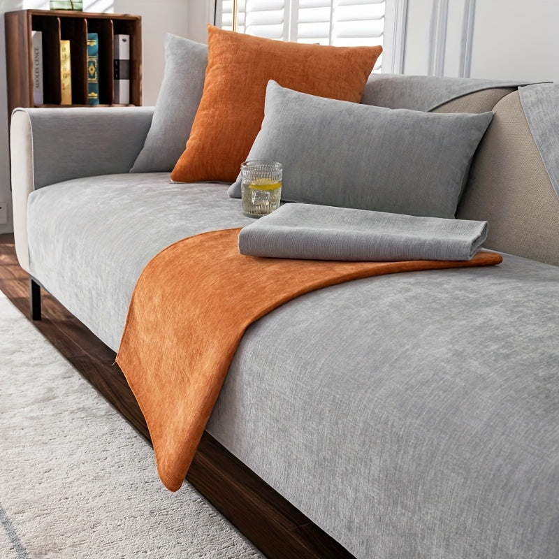 Chenille Sofa Cover for 1-4 Seater All-Season Pet-Friendly Non-Slip Machine Washable