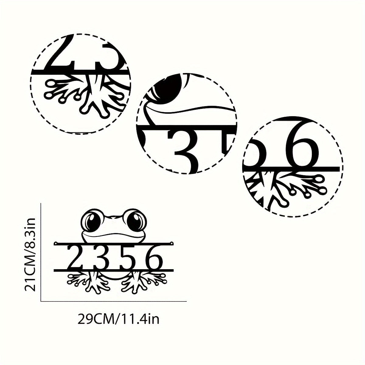 Metal Wall Decor with Frog Design No Power Needed Traceless Tape Included