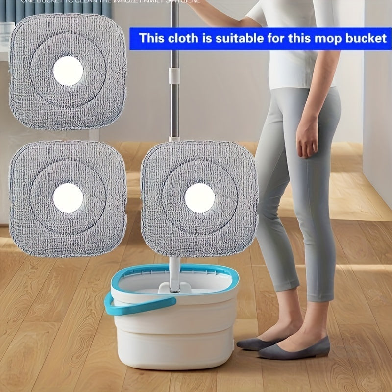 Microfiber Mop Pads Set of 3, 7, or 10, Washable, Durable, Compatible with Spin Mops