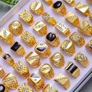 20 ta Vintage uslubidagi sink qotishma halqalar to'plami, aralash dizaynlar, qora gem rhinestone inlay, qoplamasiz, erkaklar va ayollar uchun mos, sovg'alar va partiyalar uchun mukammal