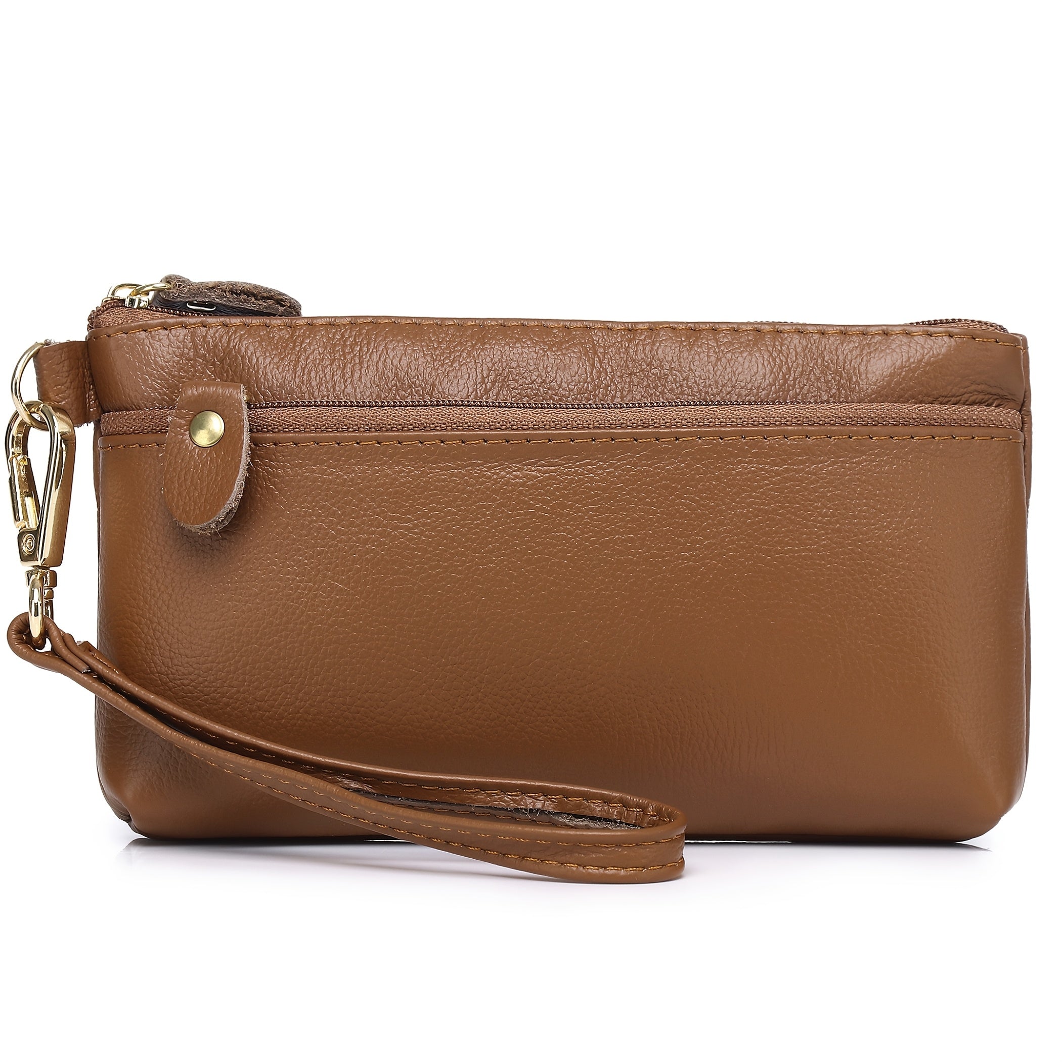 Small Genuine Leather Women's Handbag with Mini Coin Purse and Key Holder Black