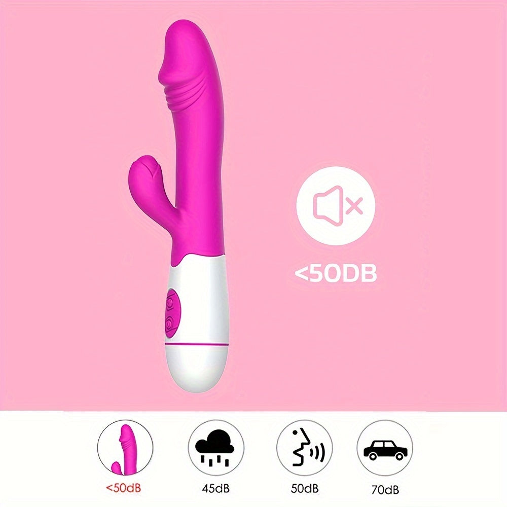 Female Silicone G-Spot Vibrator with 30 Modes for Beginners and Couples