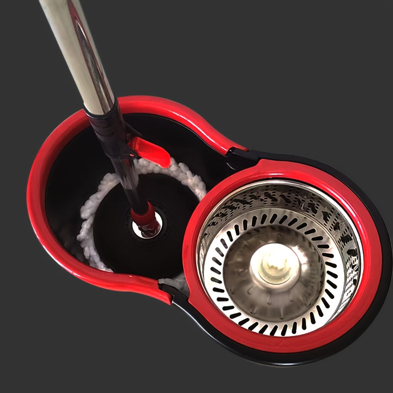 All-Purpose Spin Mop and Bucket Set for Household Cleaning with 2 Extra Replacement Pads