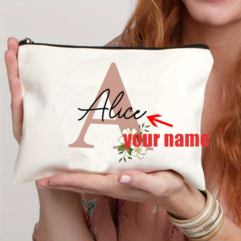 Personalized Makeup Bag Travel Toiletry Organizer Cosmetic Pouch for Women
