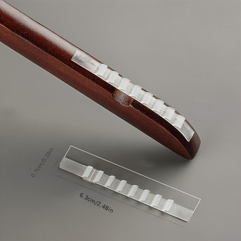 Agarraderas de madera antideslizantes con tiras adhesivas para la organización de ropa