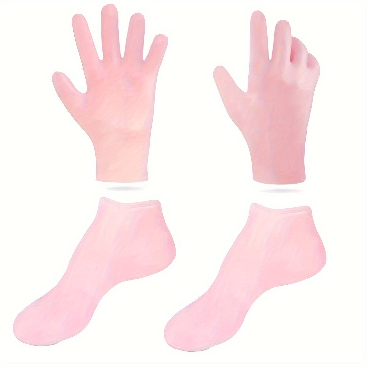 Silicone Gloves and Socks Unscented Moisturizing Hand and Foot Care Set