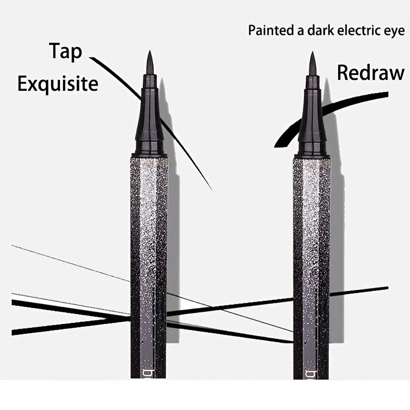 Women Long-Lasting Waterproof Black Eyeliner Pen with Sponge Tip