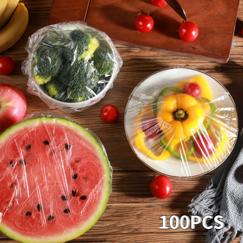 100 tapas reutilizables de silicona para almacenamiento de alimentos para cuencos, platos y frutas