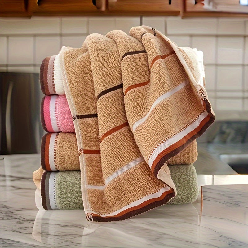 Cotton Hand Towel 476 GSM Knit Fabric 32x74 cm for Face Bathroom Home Outdoor