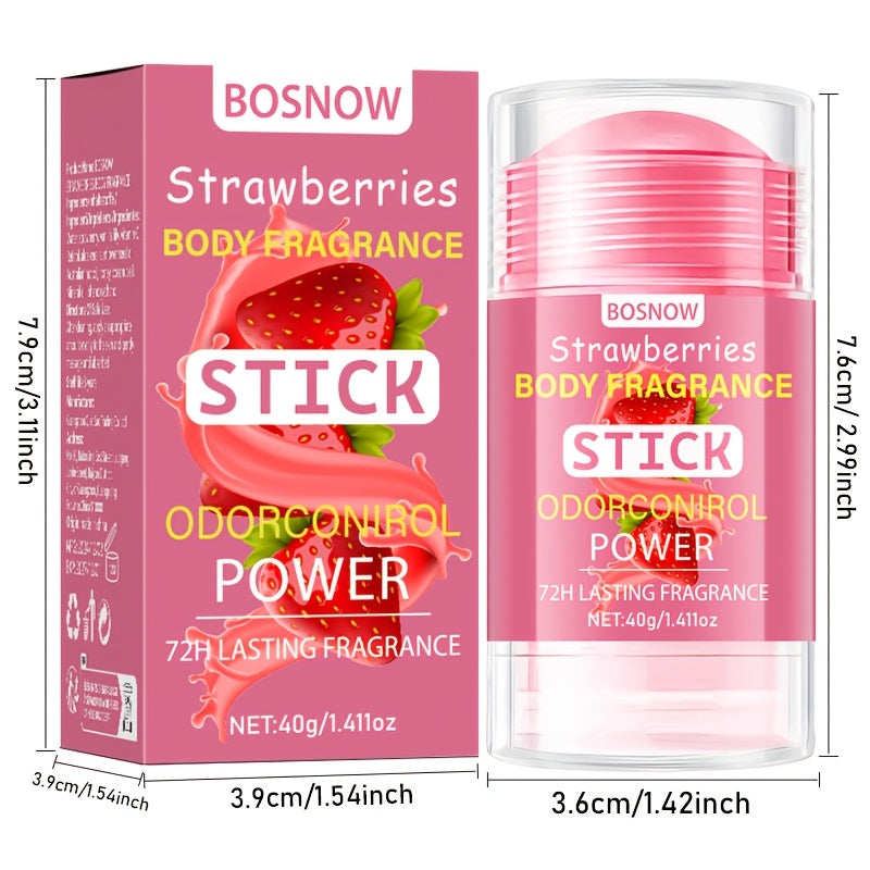 Unisex Body Fragrance Stick 40g Moisturizing Odor Control Refreshing Scent Portable