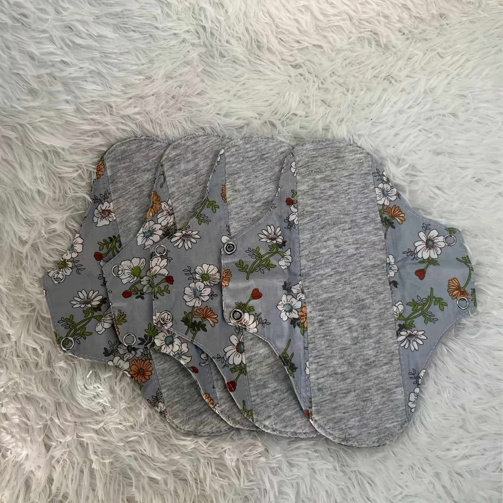 4pcs Unscented Cotton Panty Liners with Graphene Core Reusable Menstrual Pads