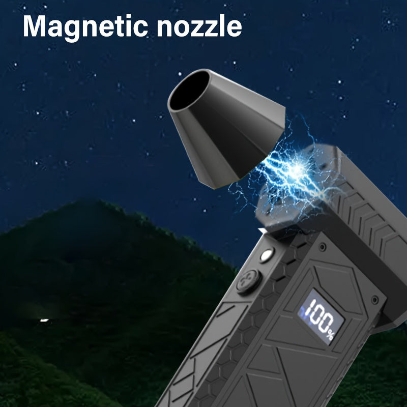 Ручной турбореактивный воздушный насос - перезаряжаемый через USB, черный, портативный вентилятор