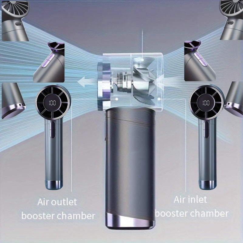 Portable Handheld Fan Rechargeable Battery USB Quiet Travel Office Outdoor