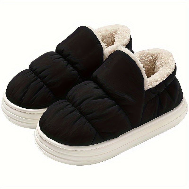Women's Plush Lined Indoor Slippers Non-slip Cozy Warm Shoes