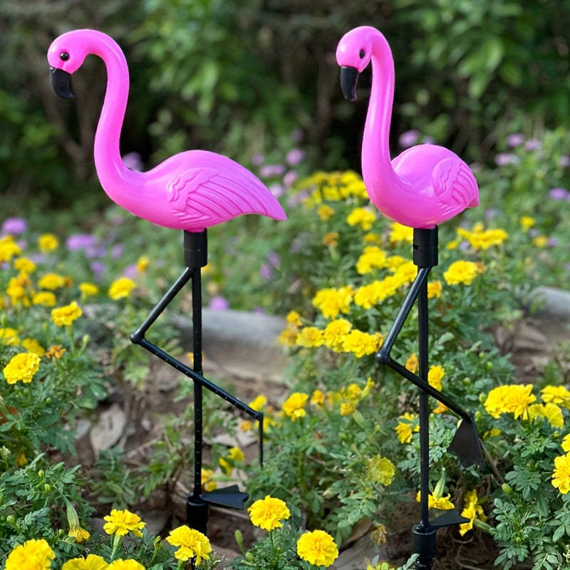 Pink Flamingo Yard Decorations Set with Foot Stakes for Garden Patio Outdoor Parties