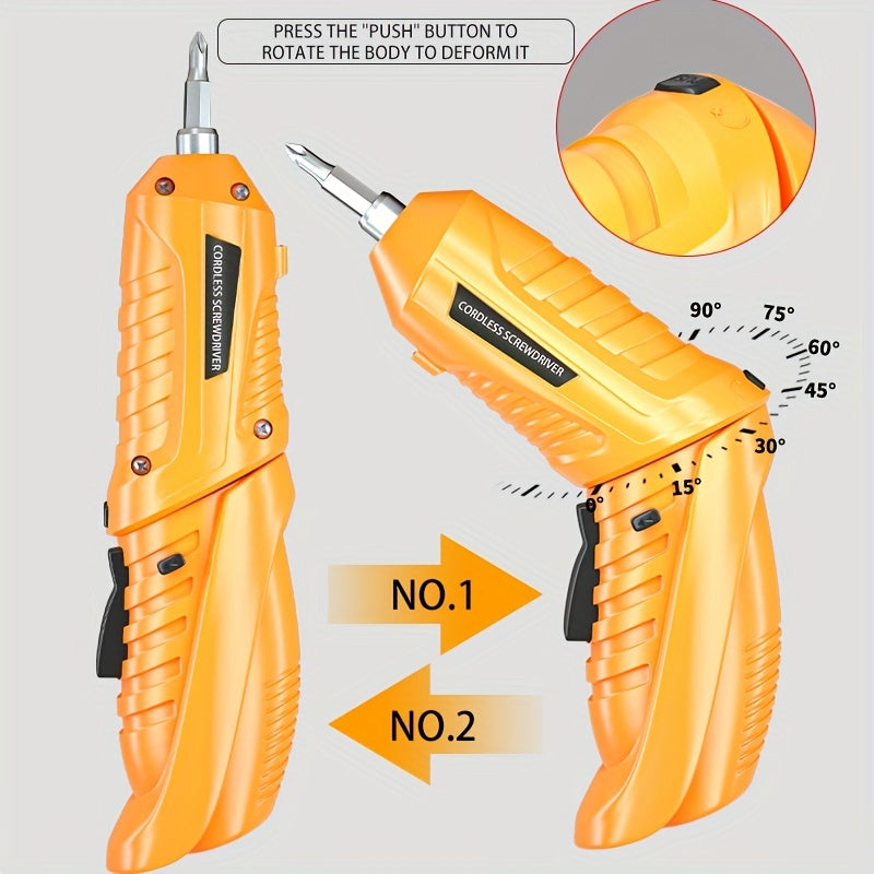 Mini 3.6V Cordless Electric Screwdriver Rechargeable Lithium Battery Compact Tool