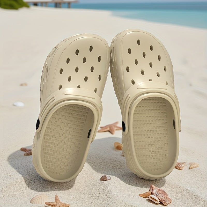 Women's Breathable EVA Clogs Casual Shoes for Nursing, Beach, Pool White Pink