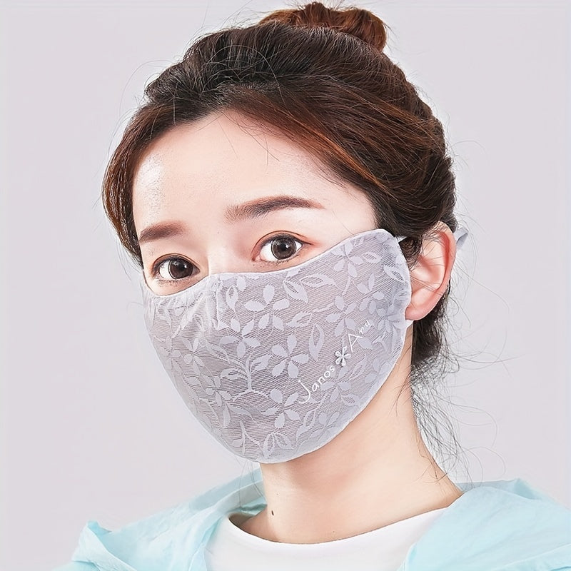 Women’s UV Protection Face Mask Breathable Ice Silk Summer Thin Eye Mask Pack of 1-5