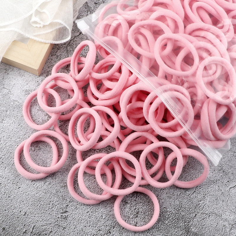 Women Basic Hair Bands 50pcs Elastic Solid Color Hair Accessories