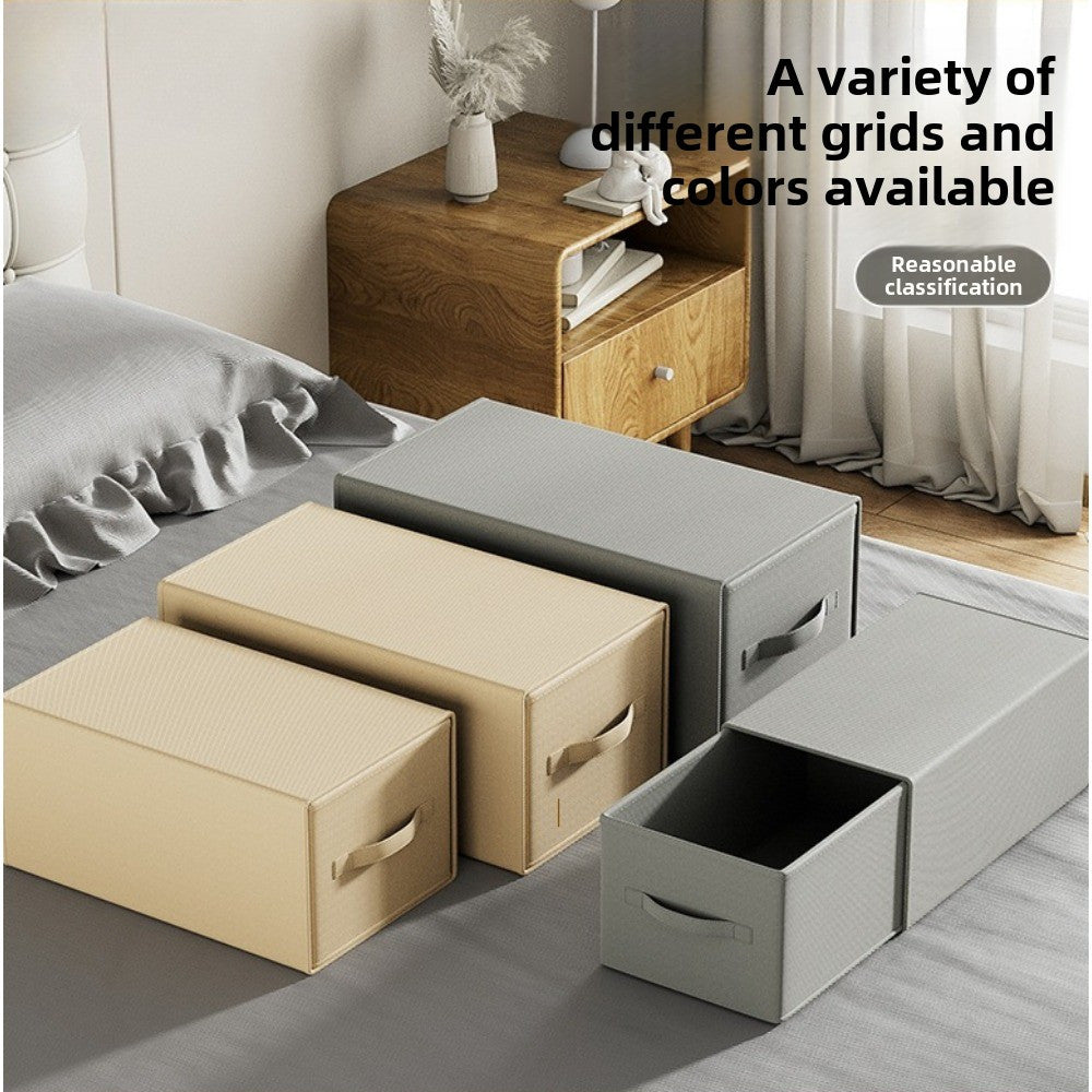 Cajón organizador de tela para debajo de la cama para ropa y pantalones, color sólido, versátil para organización del hogar