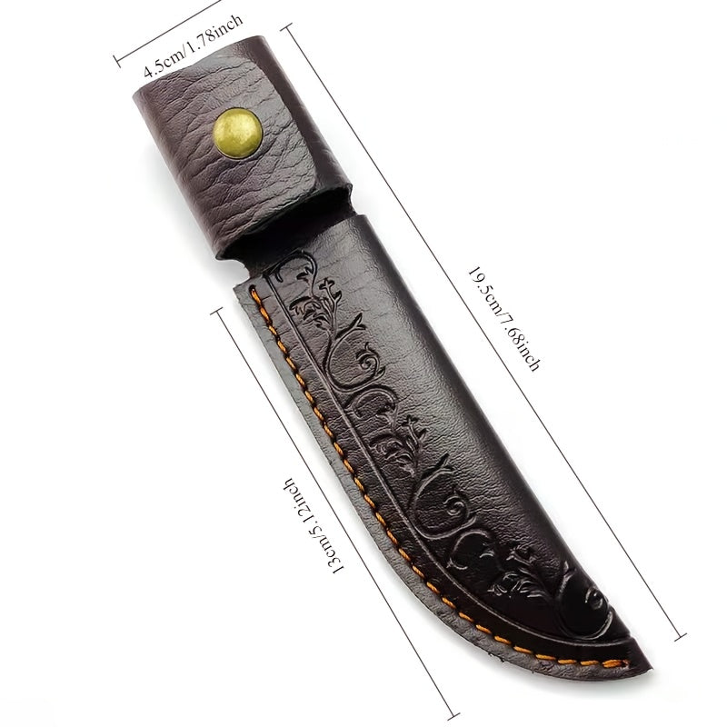 Faux Leather Knife Holder with Stitching for Hunting Camping Hiking Gift