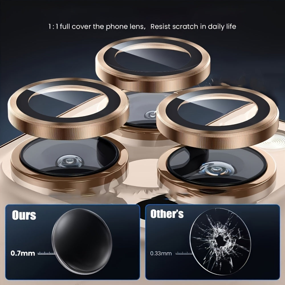Camera Lens Protector for iPhone Pro Max Mini Tempered Glass Aluminum Alloy Full Coverage