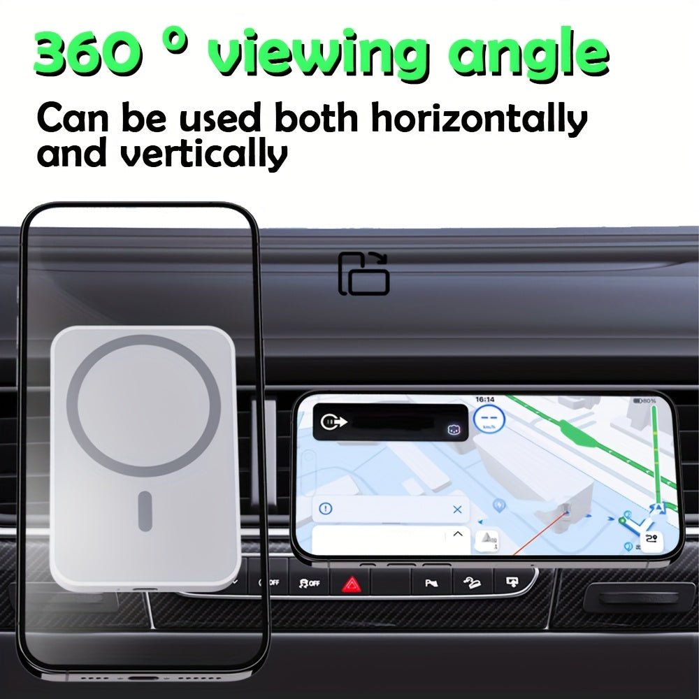 15W Wireless Car Charger Fast Charging USB Mount with Handheld Retrieval