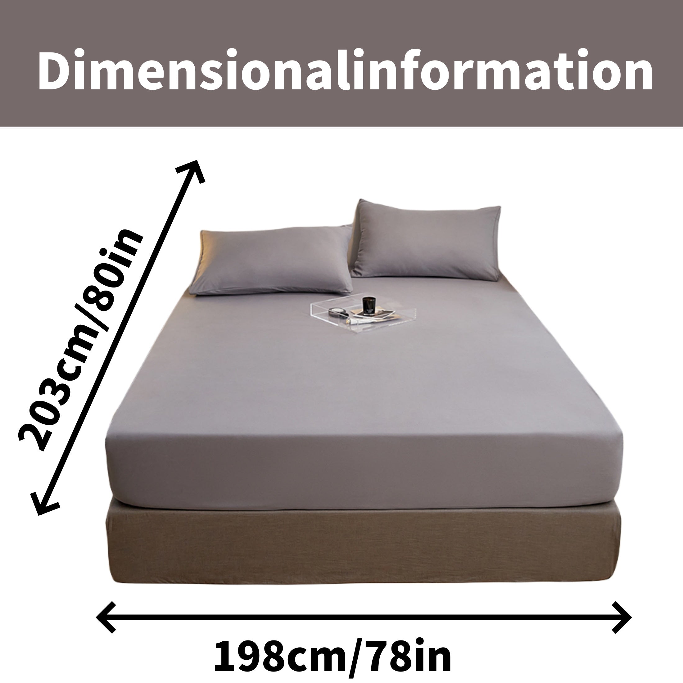 Juego de sábanas ajustadas de poliéster cepillado con 2 fundas de almohada, con bolsillo profundo, ropa de cama