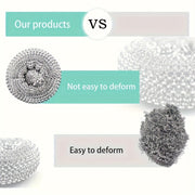 10 dona zanglamas po'lat simli tozalash vositalari to'plami oshxona, hammom va hojatxona idishlarini qo'lda tozalash uchun. Elektrsiz og'ir yuk ko'taruvchi metall tozalash yostiqlari, almashtiriladigan gubkalar va 2 ta zaxira bosh bilan.