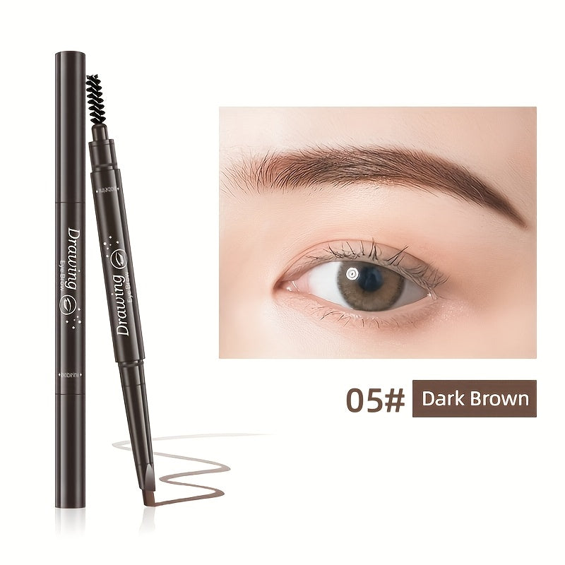 Women Waterproof Natural Makeup Double Head Eyebrow Pencil Multi-Color Long-Lasting
