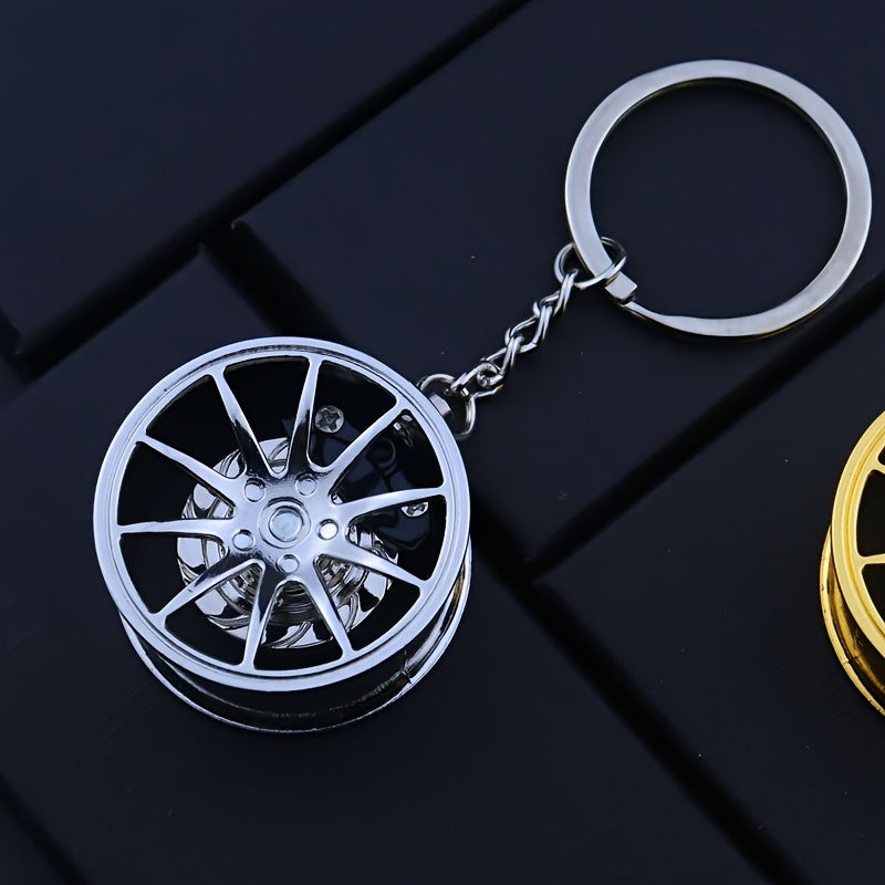 Car Enthusiast Keychain 360° Rotating Brake Caliper Car Club Gift