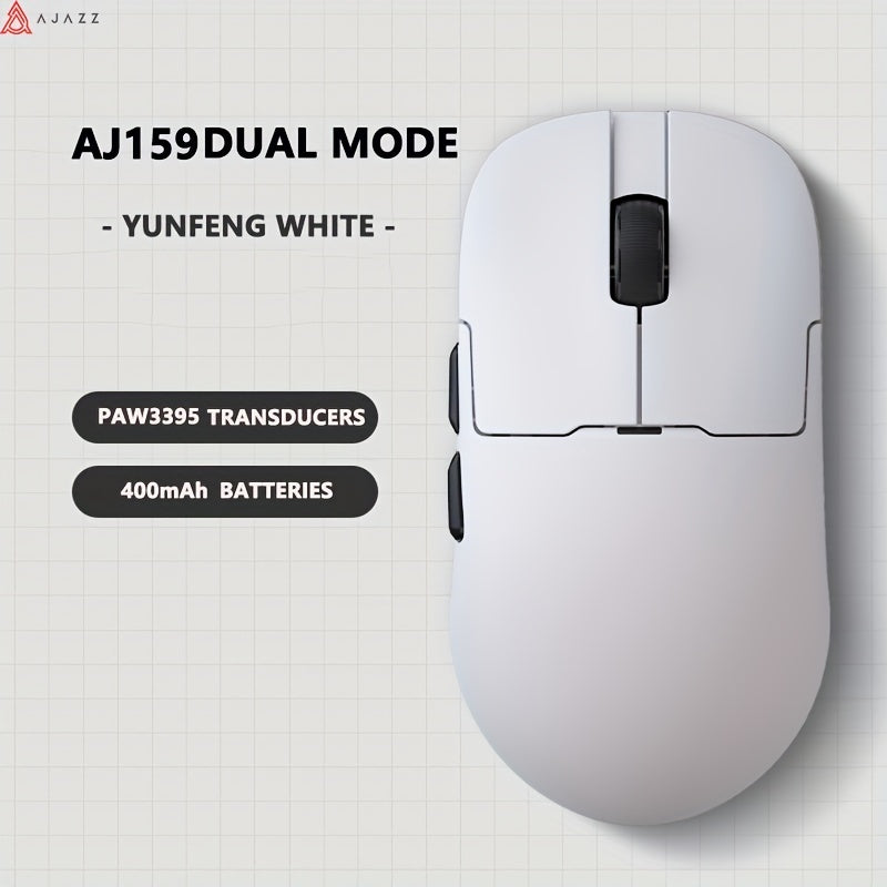 Gaming Mouse with 8KHz PAW3395 Sensor 26K DPI Ambidextrous Lightweight Wireless Wired