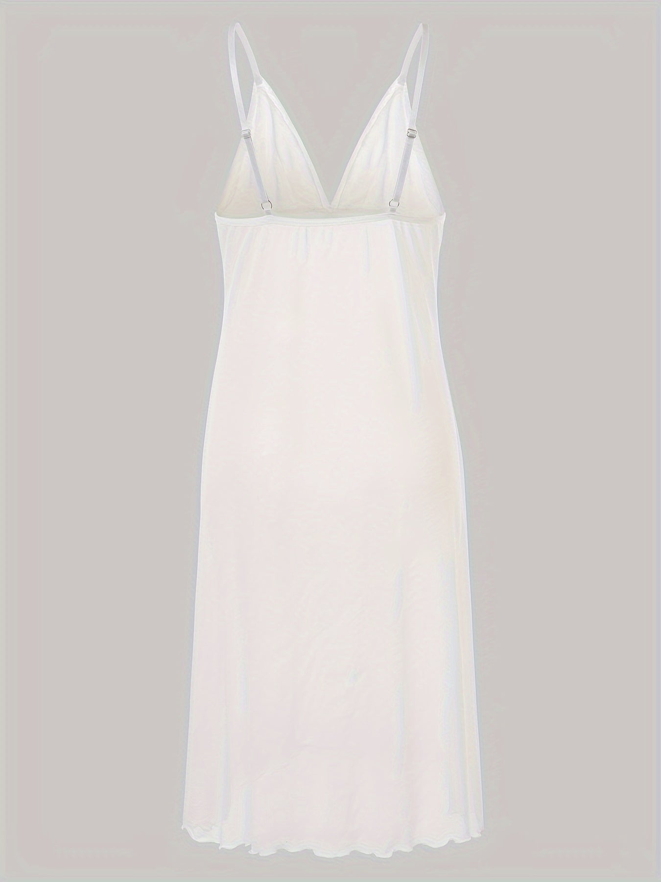 Women's Lace Mesh Slip Dress V-Neck Backless Lingerie