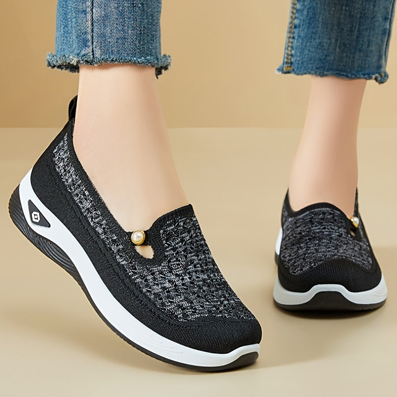 Zapatos casuales para mujer con punta abierta, suela gruesa, cómodos, calzado de primavera