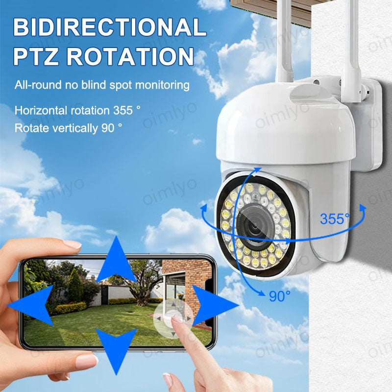 2MP Ultra HD WiFi Security Camera with 2-Way Audio Night Vision Pan-Tilt Tracking Waterproof
