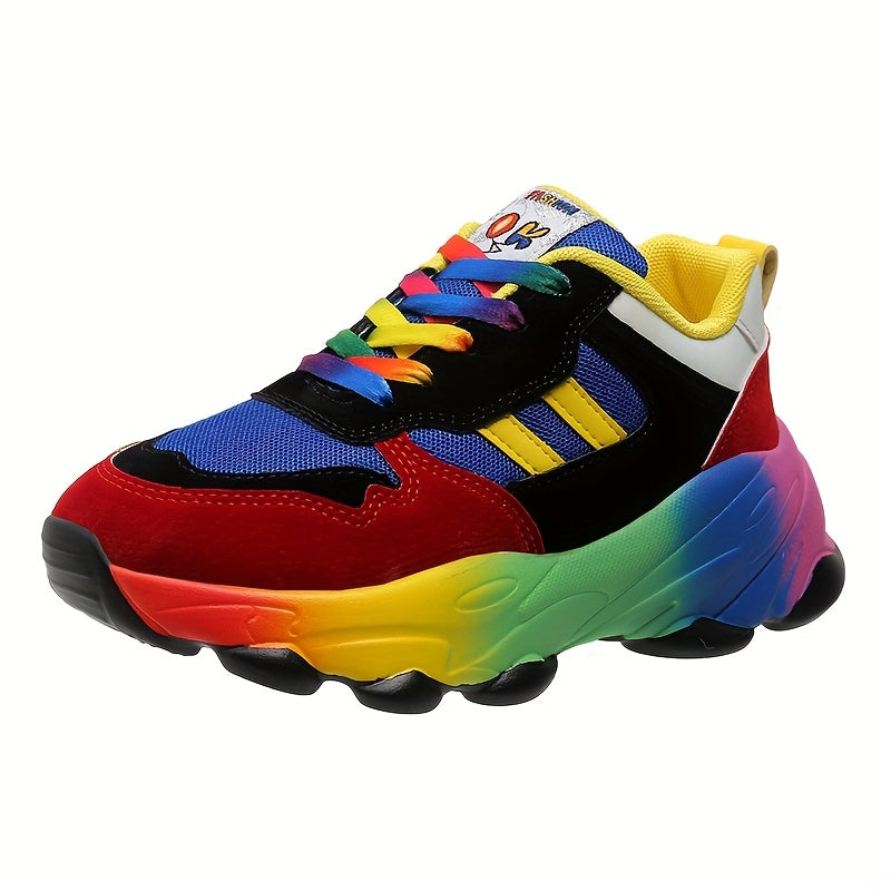 Women's Gradient Chunky Sneakers Breathable Non-Slip Casual Shoes
