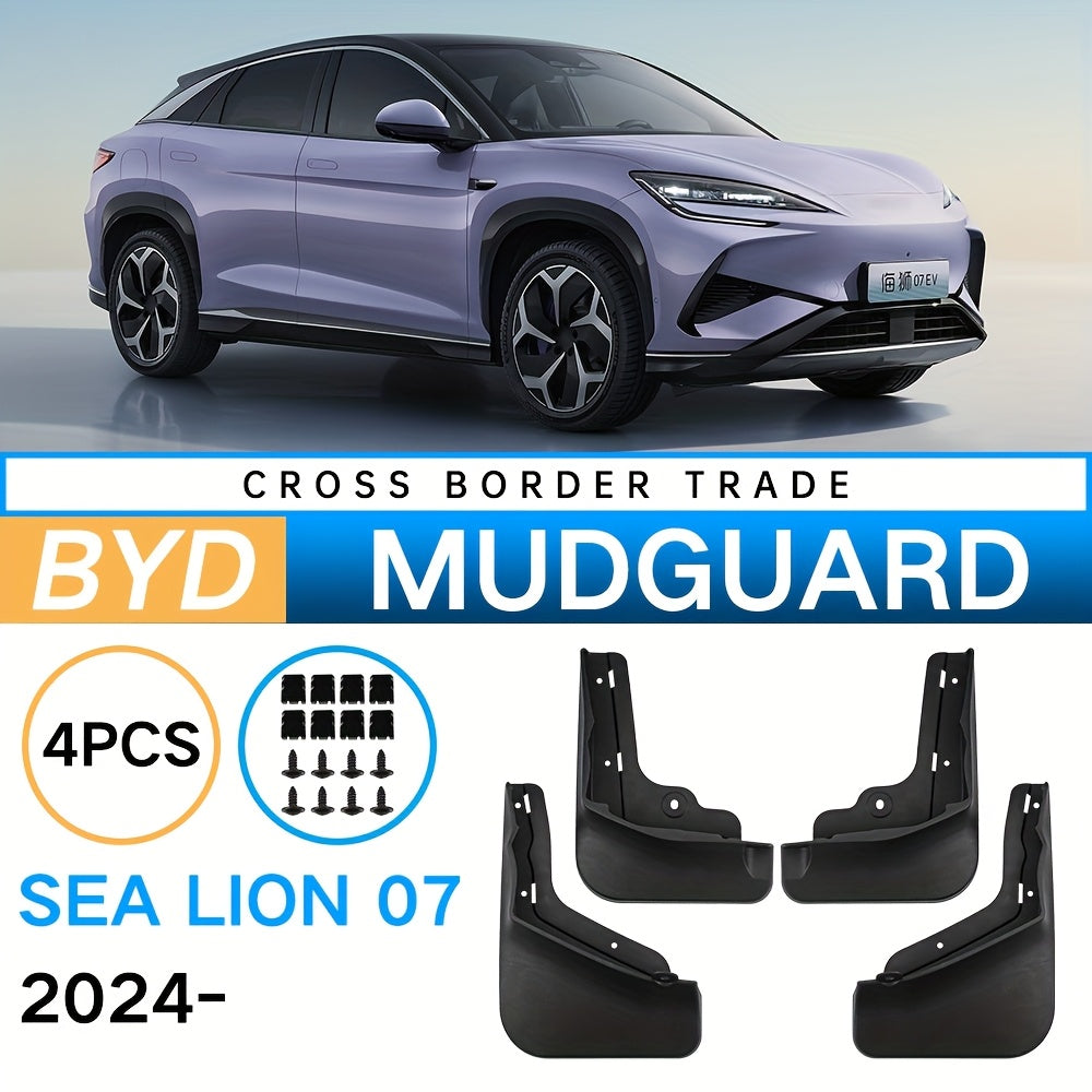 4Pcs Car Fender Mudguards for Front and Rear Wheels Durable Scratch-Resistant