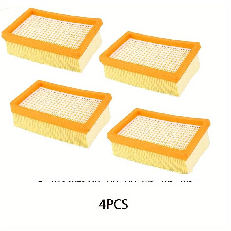 Set of 4 Washable HEPA Filters for Wet Dry Vacuum Cleaners Compatible with MV4 MV5 MV6 WD4 WD5 WD6