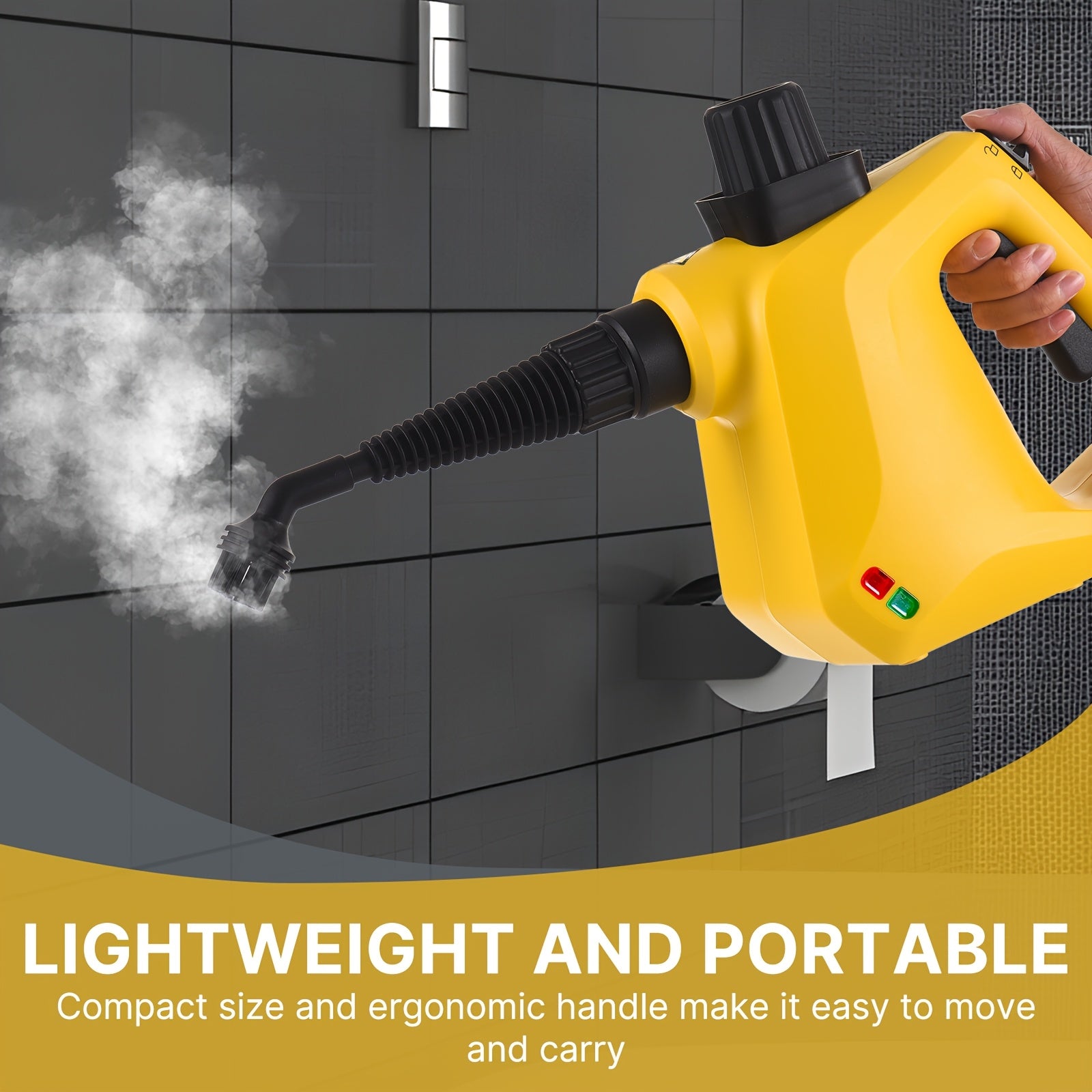 Portable Handheld Steam Cleaner with 9 Accessories for Home and Car Cleaning