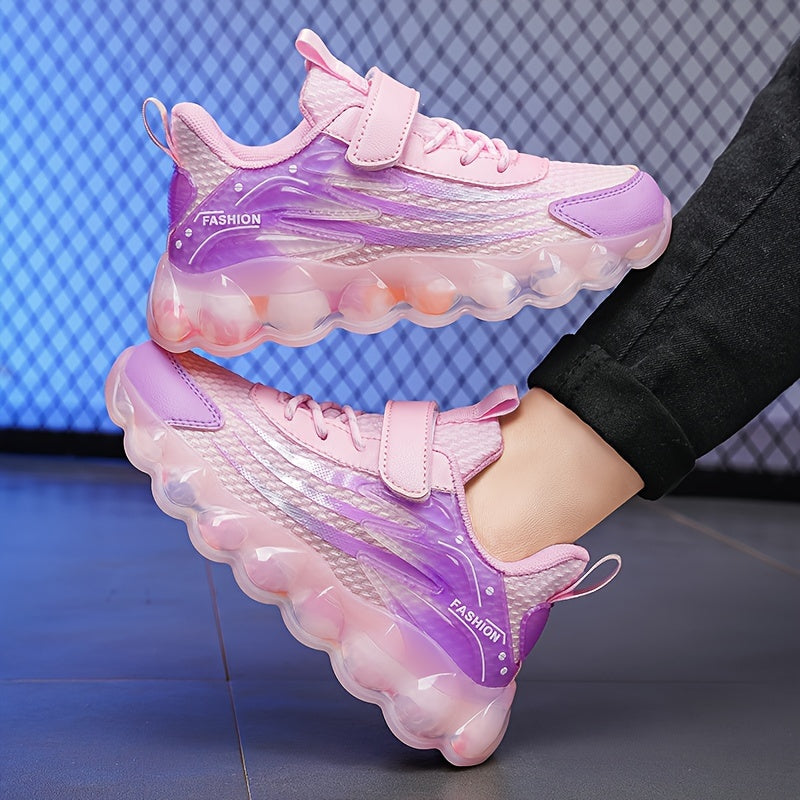 Girls Kids Sneakers Breathable Non-Slip Chunky Shoes for Outdoor Activities