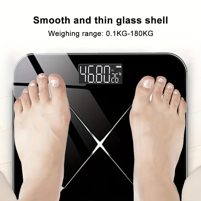 Wireless Smart LED Scale with App Connectivity Battery Powered Weight Tracking Personal Care Electronics