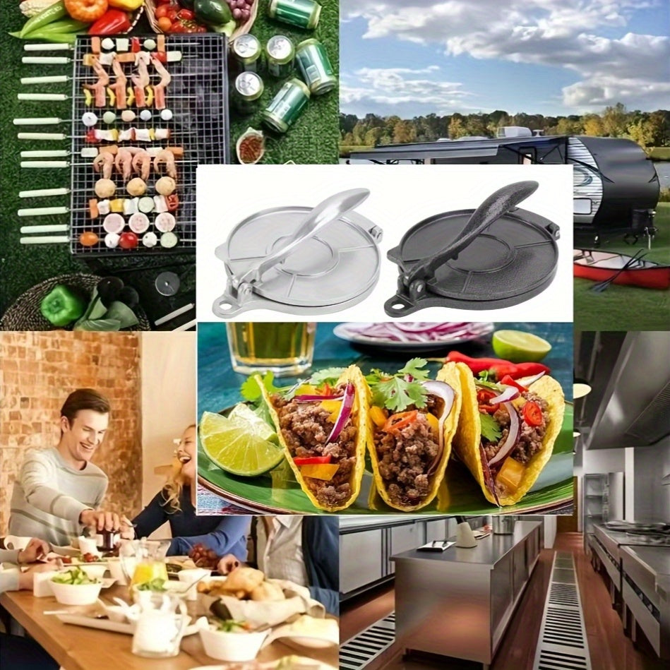 1 dona Qoʻlda tayyorlangan xamir bosish/makaron bosish qurilmasi/metal makaron shakllantiruvchi/xamir bosish asbobi/tortilla qobigʻi shakllantiruvchi/noodle mashinasi