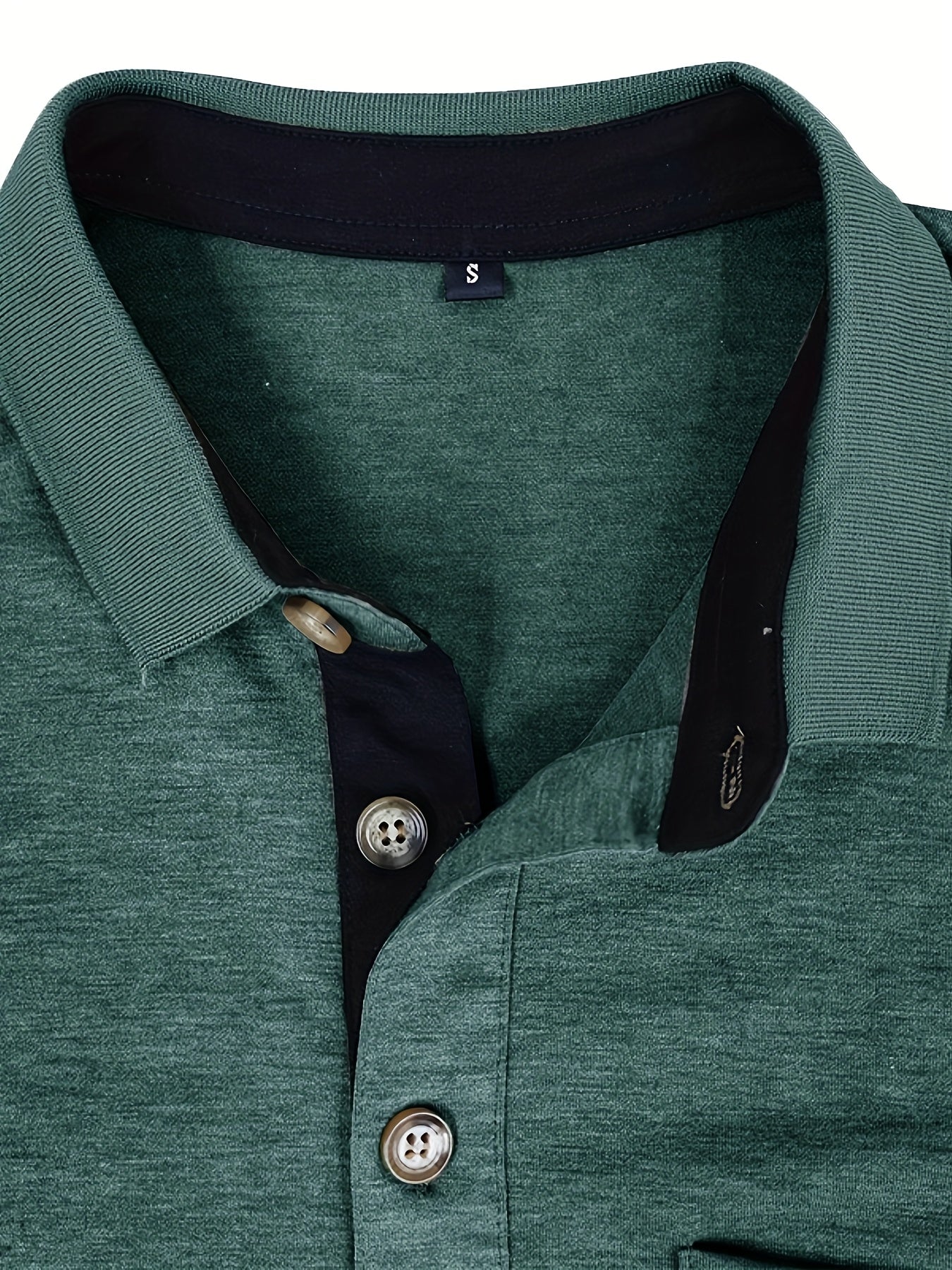 Men's Plus Size Plaid Collar Pocket T-Shirt Summer Knit Polyester